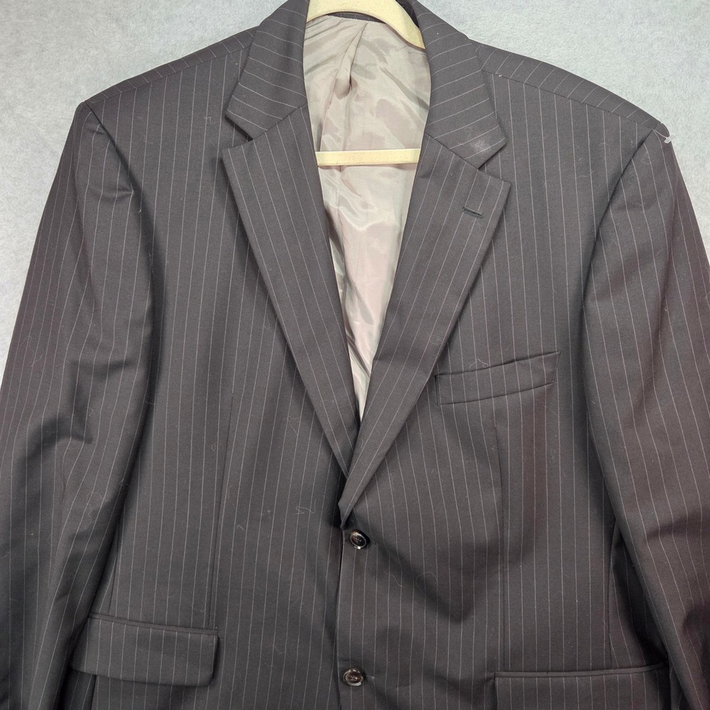 Hugo Boss Blazer Mens 48R Black Pinstripe Pasolini Movie US Suit Jacket
